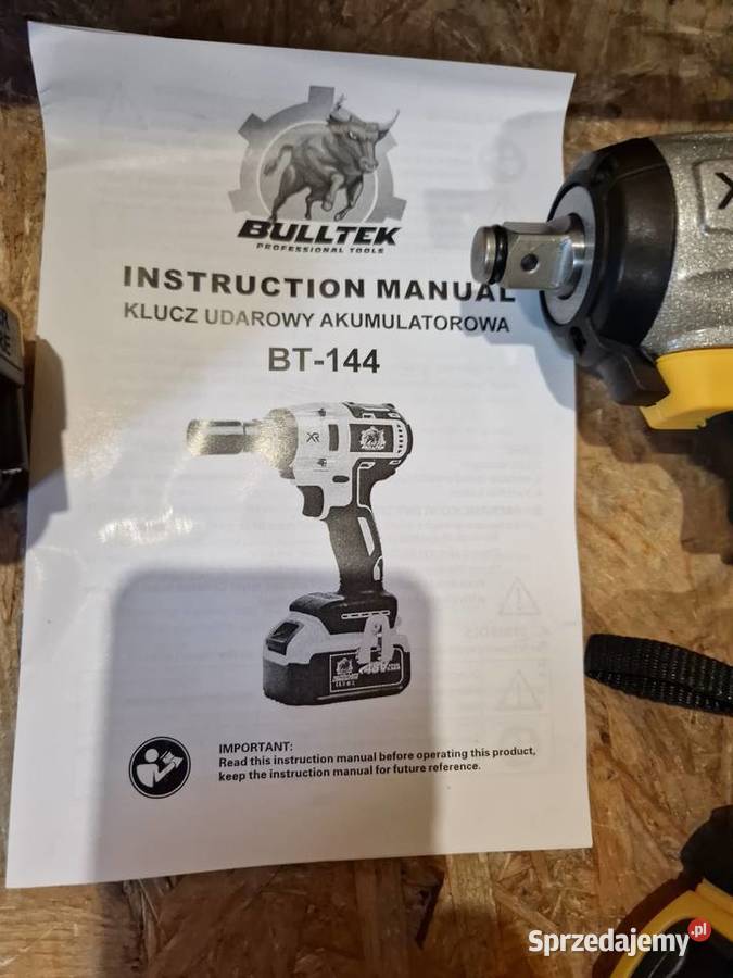 AKUMULATOROWY KLUCZ UDAROWY BULLTEK BT144 480 Nm Głogowa
