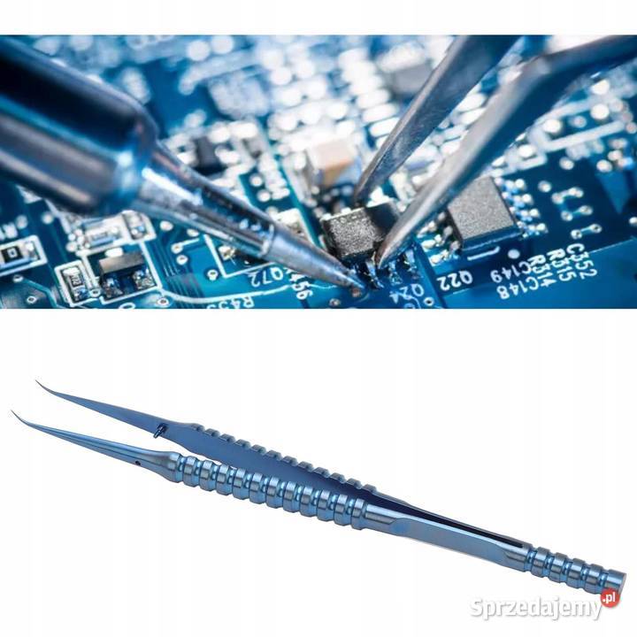 Pęseta Tytanowa Zagięta Długość 140 mm Szer 015 małopolskie Ludźmierz