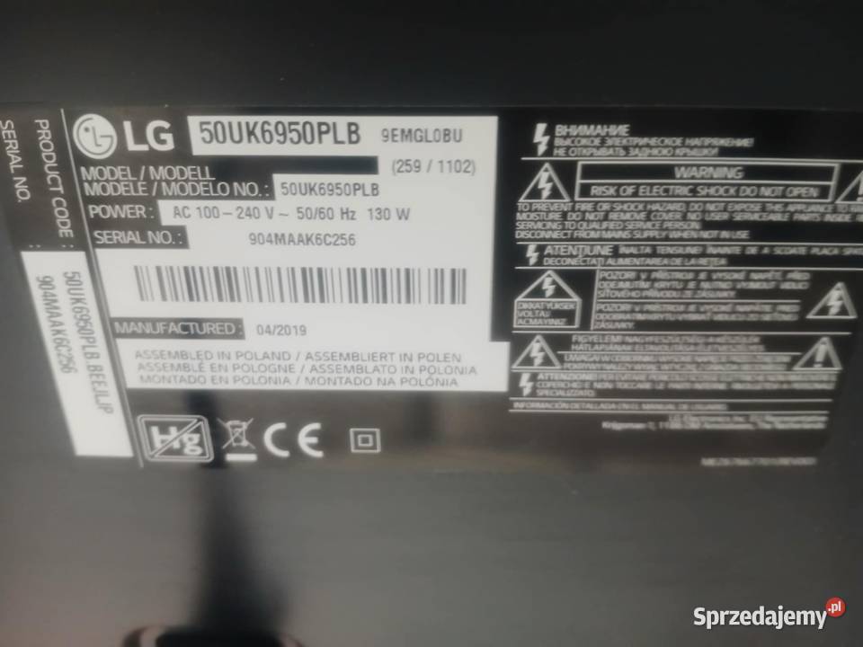 tv LG 50 4K UHD LG Jarocin