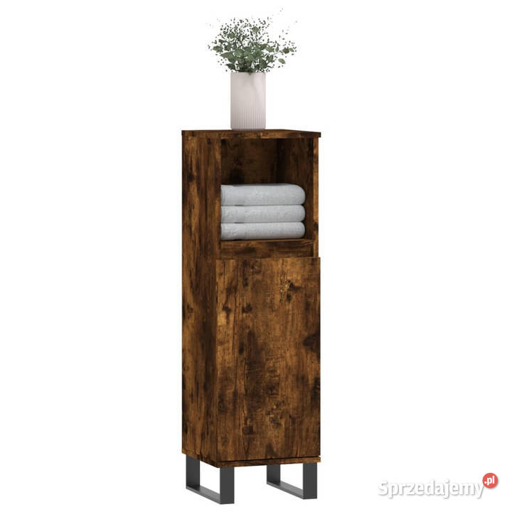Szafka łazienkowa przydymiony dąb 30x30x100
