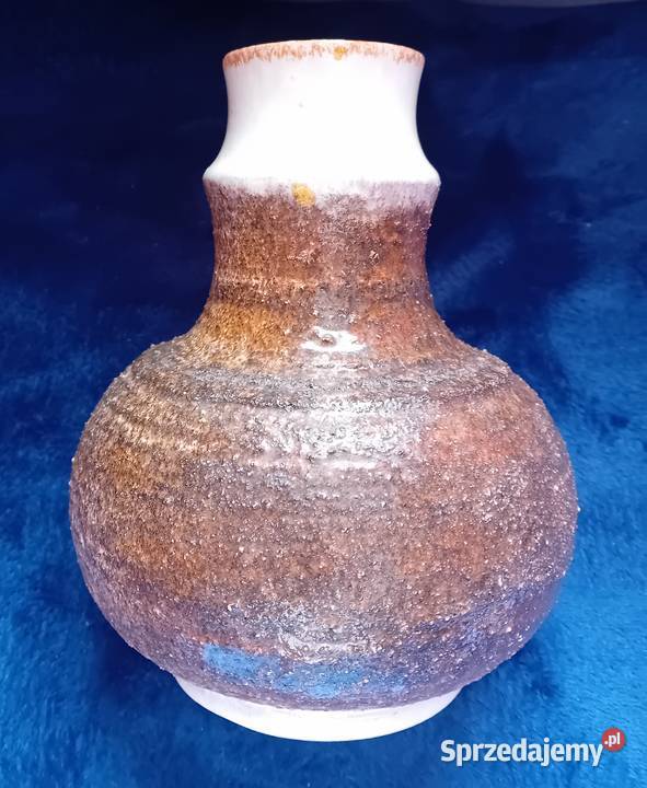 Wazon Fat Lava Strehla DDR Sygnowany 1443 Antyki, Sztuka, Kolekcje wielkopolskie Koźminek sprzedam