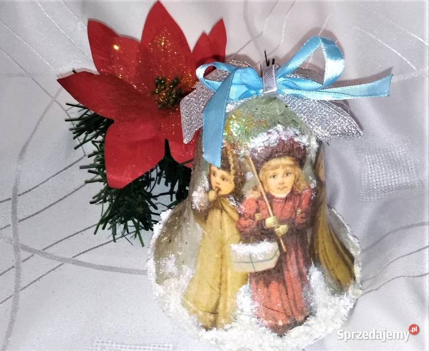 Duży dzwonek styropianowy handmade decoupage mazowieckie Warszawa sprzedam