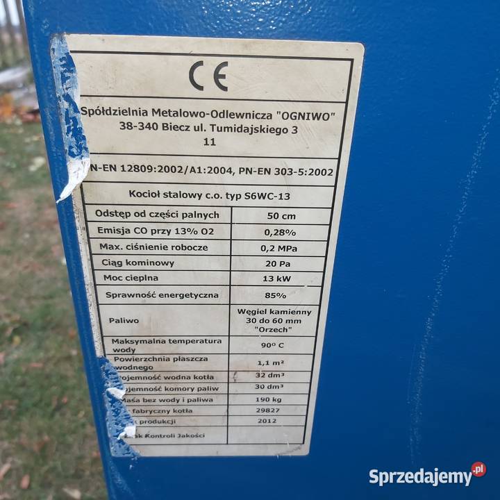 Piec kocioł używany Ogniwo 13kW W stanie reszt Łódź