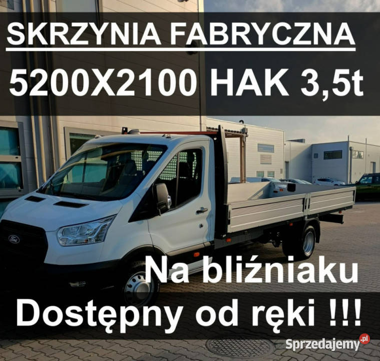 Ford Transit L5 Skrzynia fabryczna 5200x2100 165KM Samochody dostawcze Szczecinek sprzedam