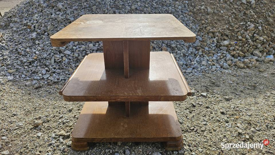 Stolik kawowy vintage Art Deco 3 poziomy Meble Wałbrzych sprzedam