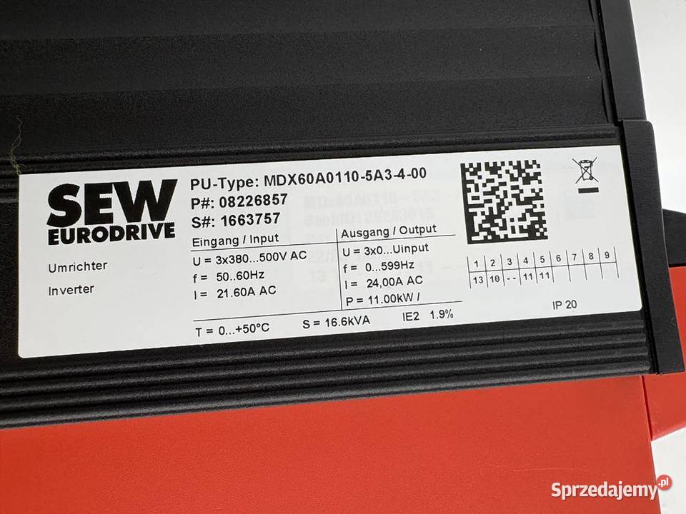 SEW 08226857 MDX60A01105A3400 18206786 MC07B0110 Warszawa