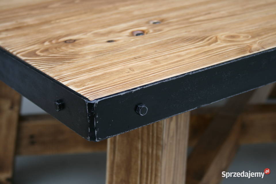 stolik kawowy rustykalny ława lite drewno kuta sprzedam