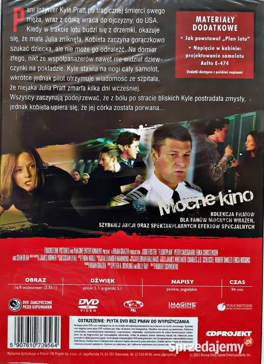 PLAN LOTU JODIE FOSTER MOCNE KINO 1 płyta sprzedam