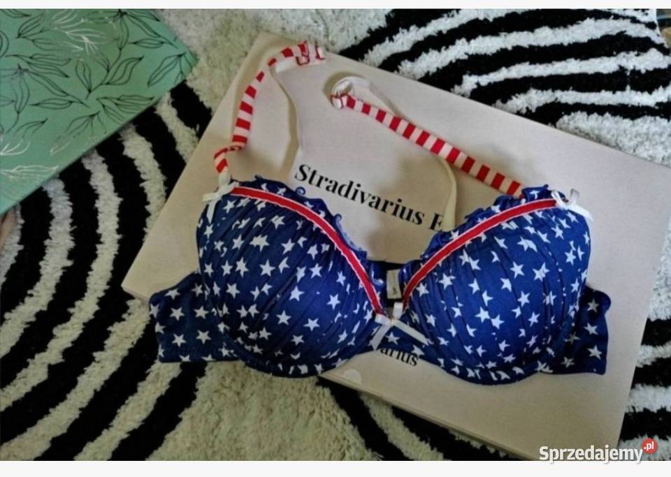 Nowy YORKER stanik biustonosz push up w print Miseczka B