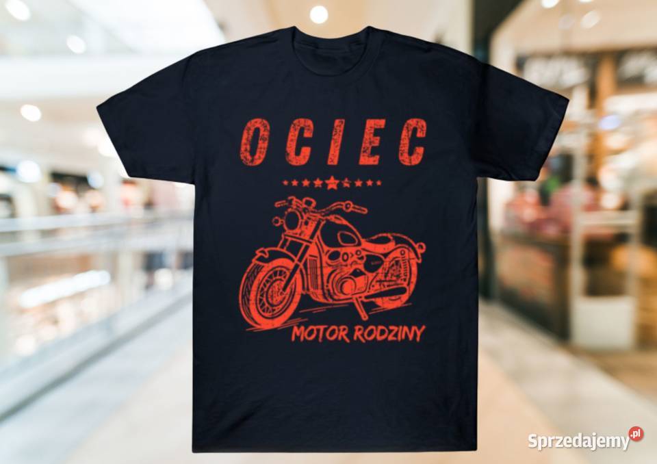 Granatowa koszulka na dzień ojca motocyk Zabrze sprzedam