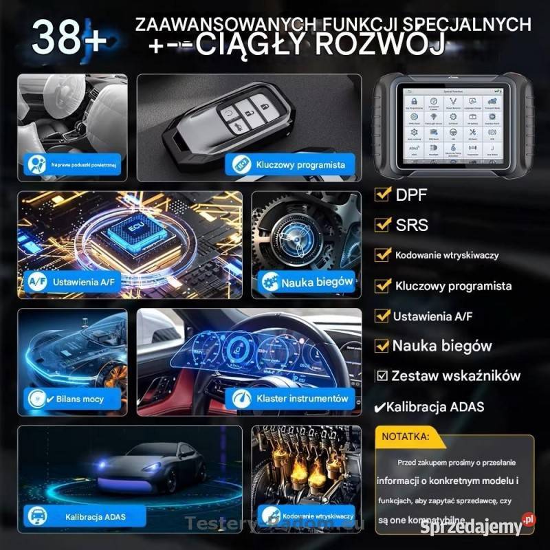 XTOOL D8S ECU Kodowanie Can FD DOIP Funkcje Interfejsy diagnostyczne