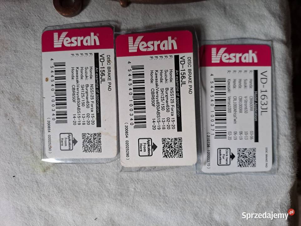 Komplet klocków hamulcowych Vesrah Honda Hornet Klocki hamulcowe