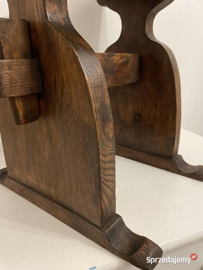 Stary stołek zydel drewniany sztuka ludowa Łódź sprzedam