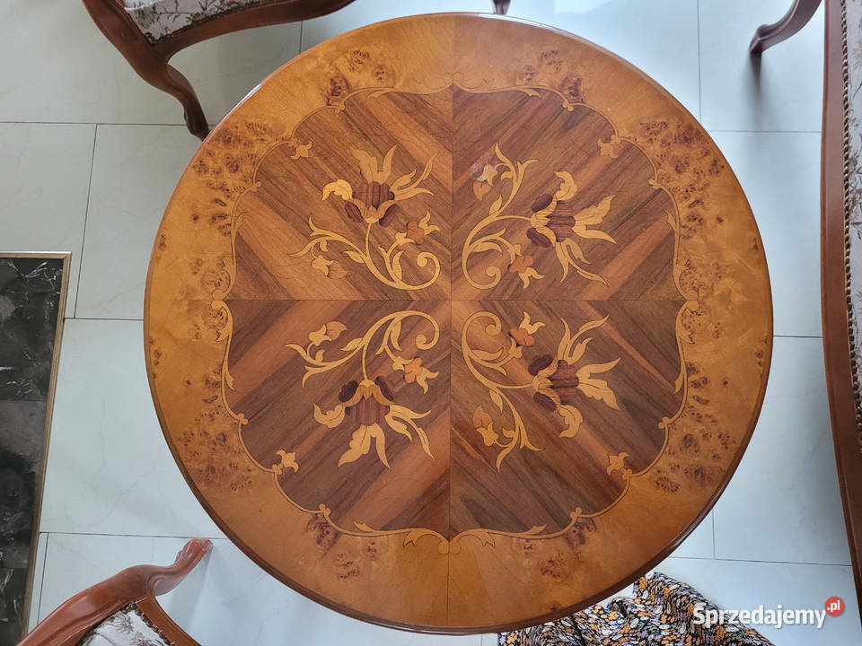 Komplet mebli Ludwik sofa dwa fotele stolik 105cm mazowieckie Pułtusk sprzedam