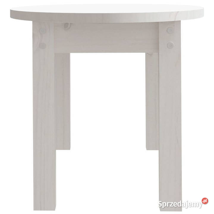 Stolik kawowy biały 80x40x35 lite drewno sosnowe Warszawa