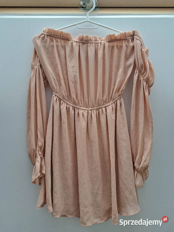 Pudrowa sukienka hiszpanka NLY Trend Rozmiar S pomorskie Trąbki Wielkie