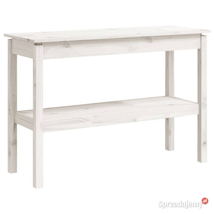 Stolik konsolowy biały 110x40x75 lite drewno Warszawa
