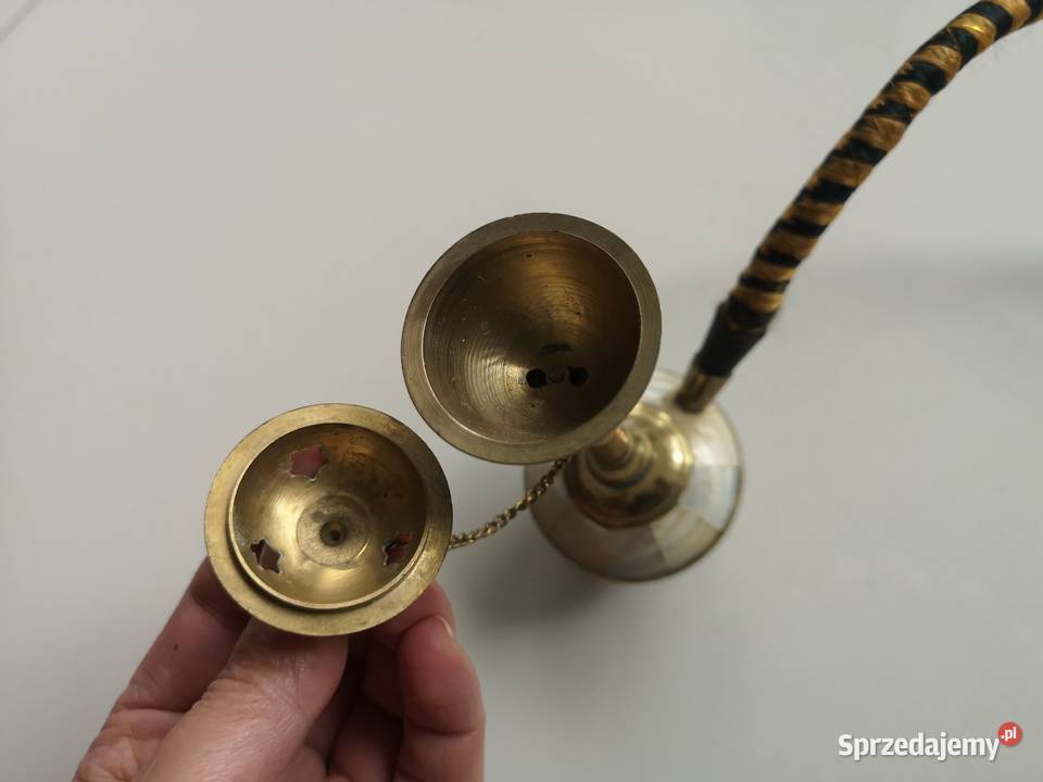 Fajka wodna z mosiądzu vintage Toruń
