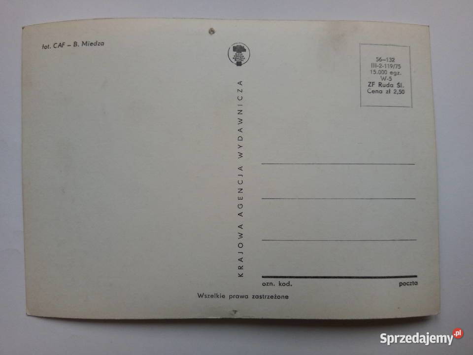 23 Pocztówka z psem 1975r PRLu KOLEKCJA Dąbrowa Górnicza