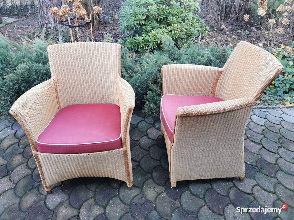 Krzesła do jadalni na taras Lloyd Loom Rattan 2 Łódź