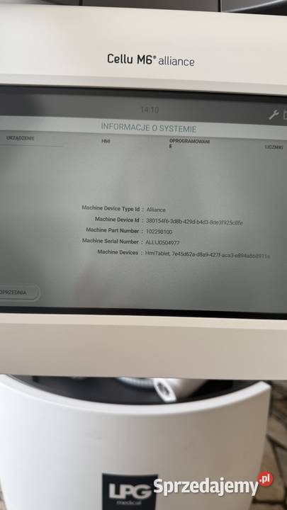 Endermologia LPG Alliance Cellu M6 Wyposażenie salonów Ostrów Wielkopolski