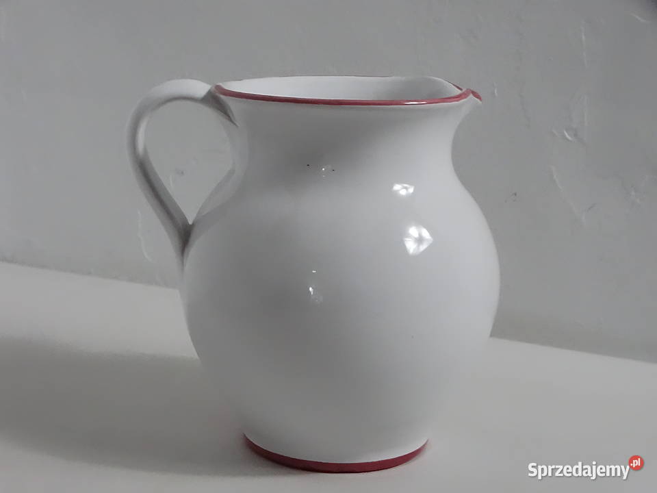 Duży Zestaw Ceramiczny Miska Dzbanek Motyw Biłgoraj