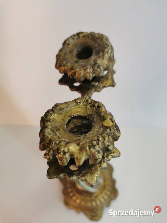 stary świecznik metalowy Lublin