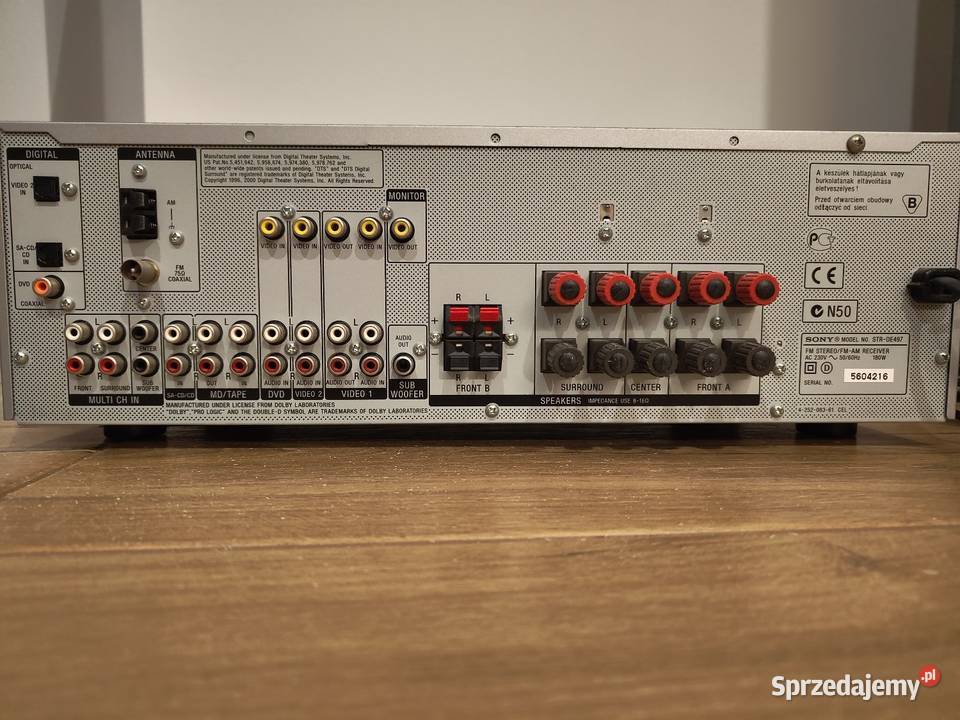 Kino domowe sony Str DE497 zbkompletem głośników Poznań