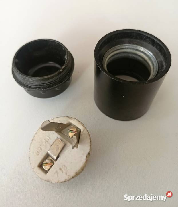 Oprawka żarówki E27 z PRLu vintage Łódź sprzedam