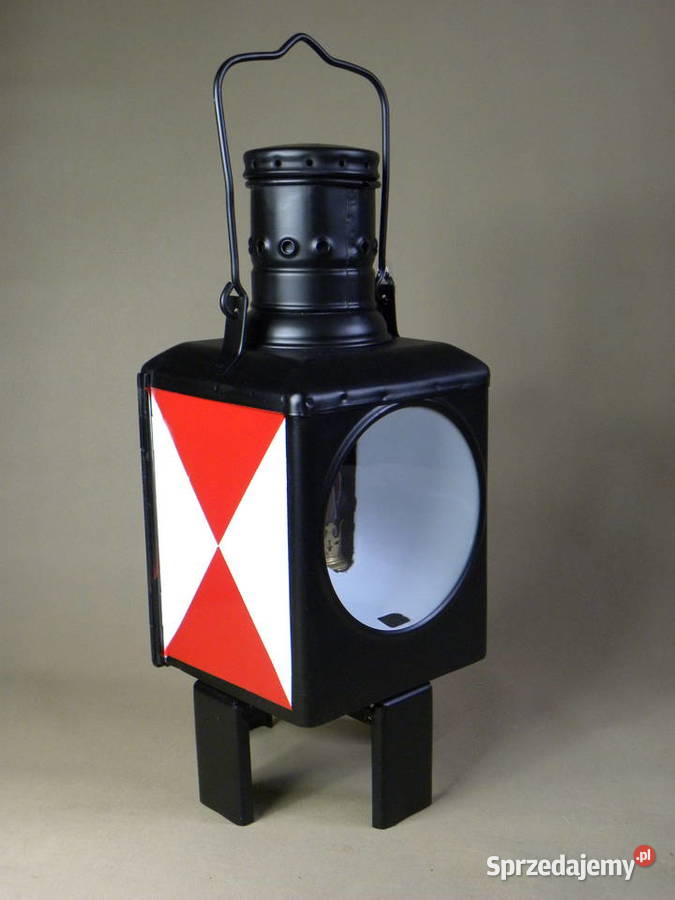 Niemiecka kolejowa lampa naftowa naftaprąd Legnica