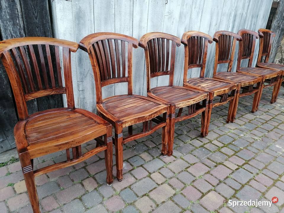100 drzewo Teekowe stół 7 krzeseł Stoły lubelskie