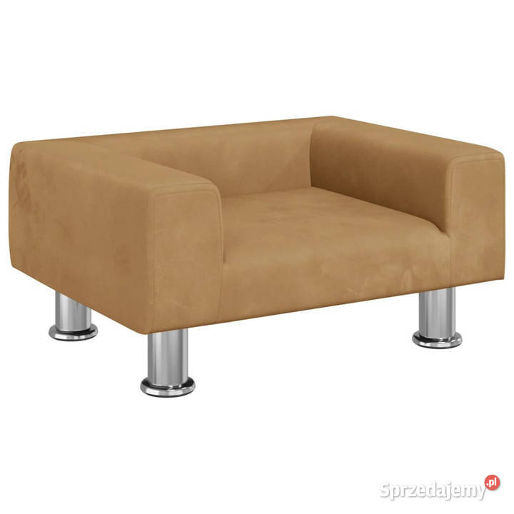 Sofa dzieci brązowa 50x40x265 aksamitna Warszawa sprzedam