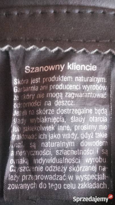 Męska kurtka ze skóry 100 modny Fason Sosnowiec