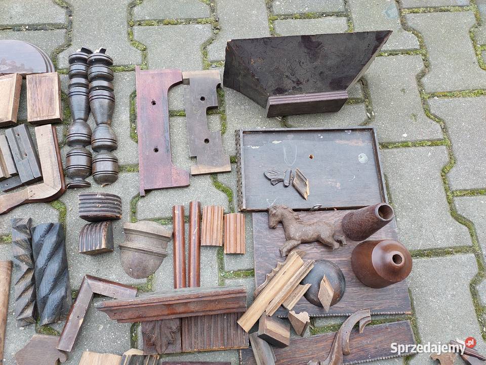 Drewniane elementy starych zegarów aplikacje Tczew