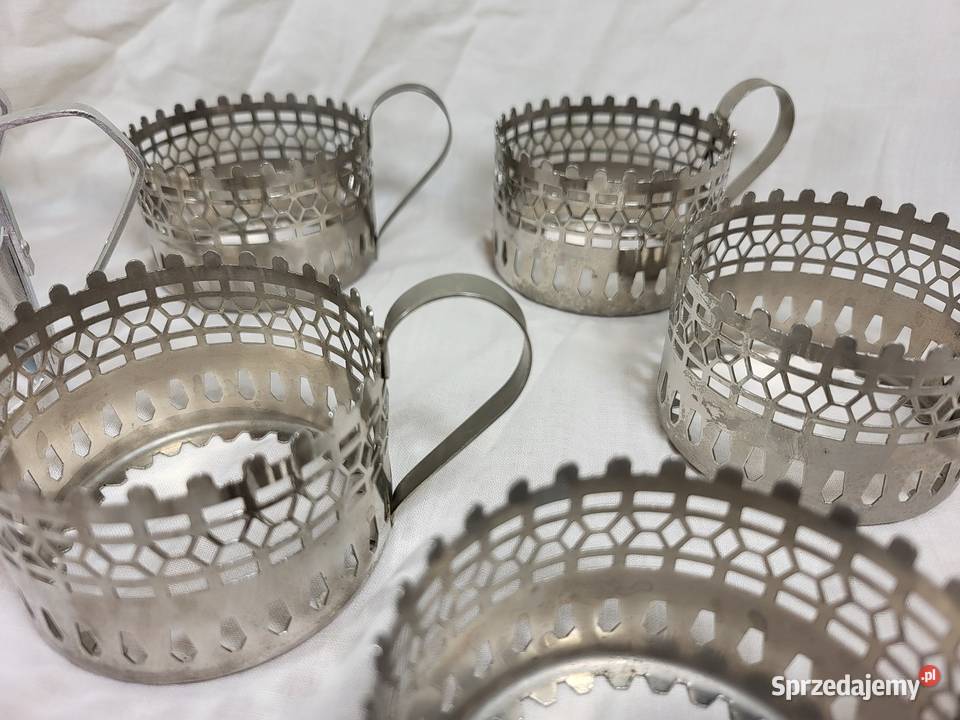 Koszyczki na szklanki PRL 2 zestawy mazowieckie Warszawa