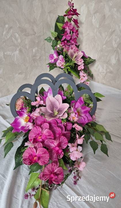 Dekoracja nagrobna stroik kompozycja na cmentarz Kompozycje kwiatowe wielkopolskie Pleszew sprzedam