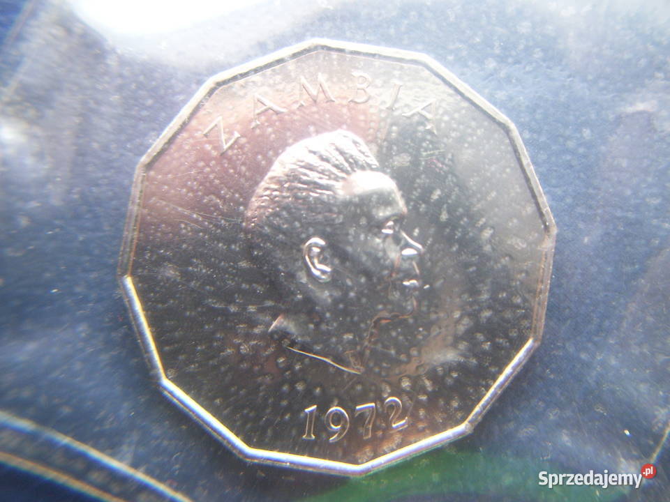 Stare monety 50 ngwee 1972 Zambia stan menniczy podkarpackie Lesko