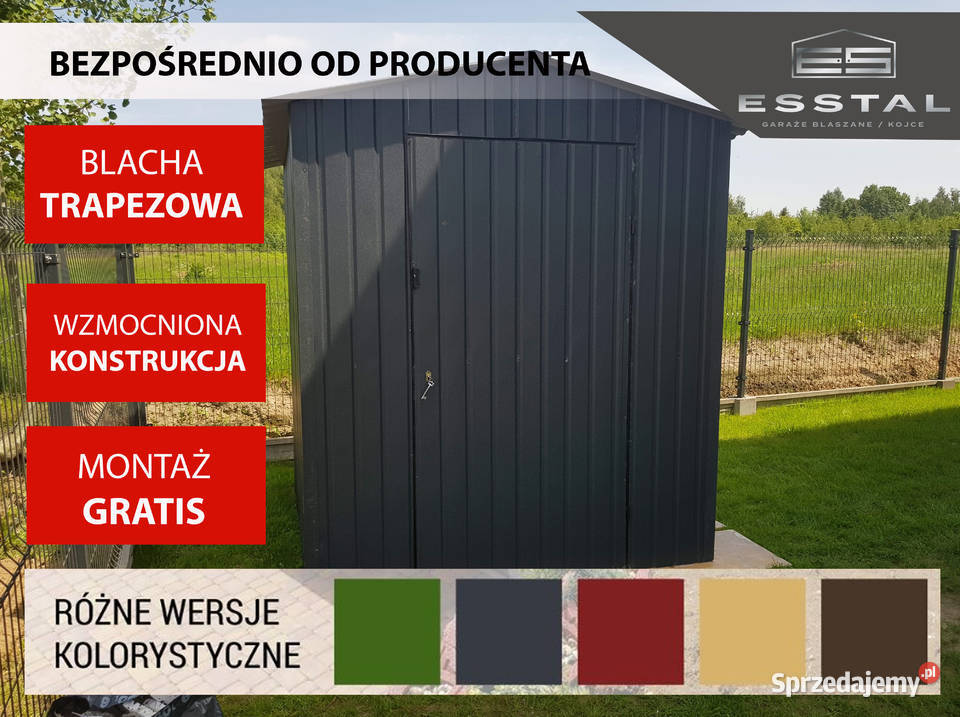 Garaż Blaszany Witaka Ogrodowa Schowek Ogrodowy samodzielny Zielona Góra