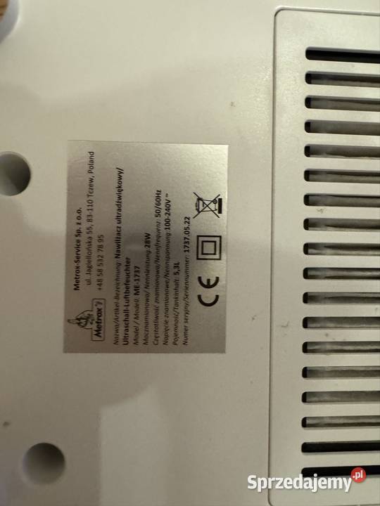 Nawilżacz powietrza ultradźwiękowy do domu AGD Częstochowa sprzedam