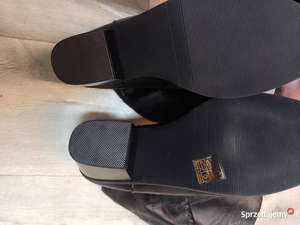 40 Czarne wyszywane Kozaki kowbojki NOWE małopolskie