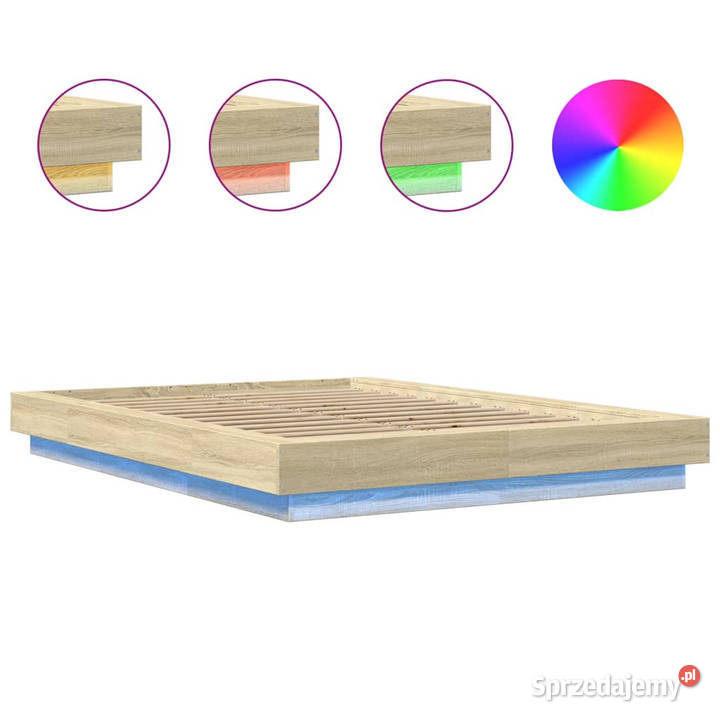 Rama łóżka z LED dąb sonoma 120x200 WM3281107 Warszawa