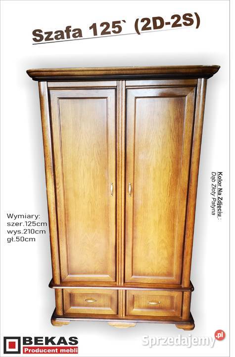 Stylowa Śliczna Szafa 125 Dąb Rustikal BEKAS 50cm