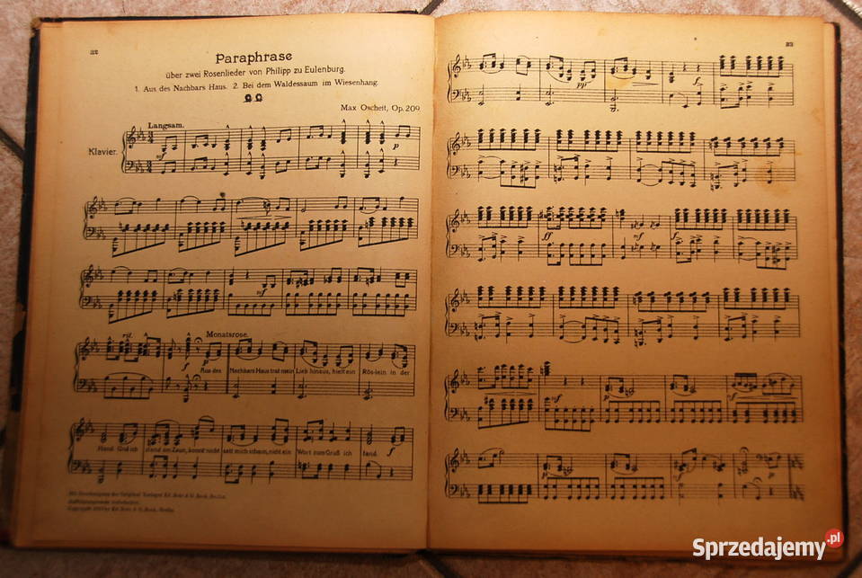 Zabytkowe przedwojenne nuty muzyka Perlen der sprzedam
