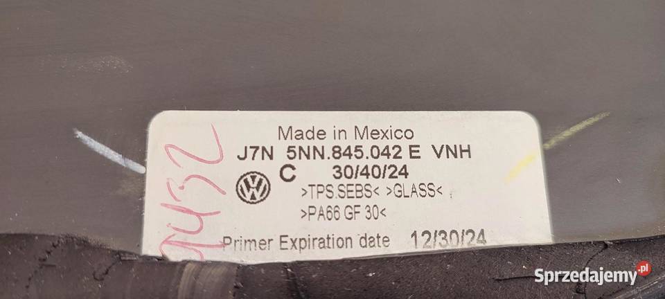 VW TIGUAN ALLSPACE SZYBA KAROSERYJNA PRAWA