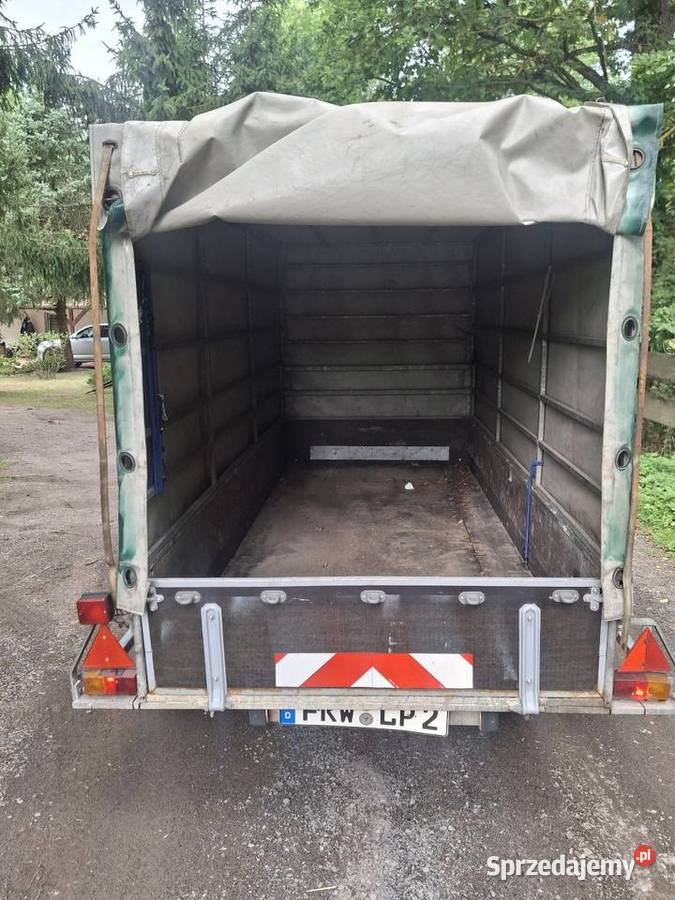 Przyczepa dwuosiowa 300x130x150 plandeka burtowe Krosno Odrzańskie sprzedam