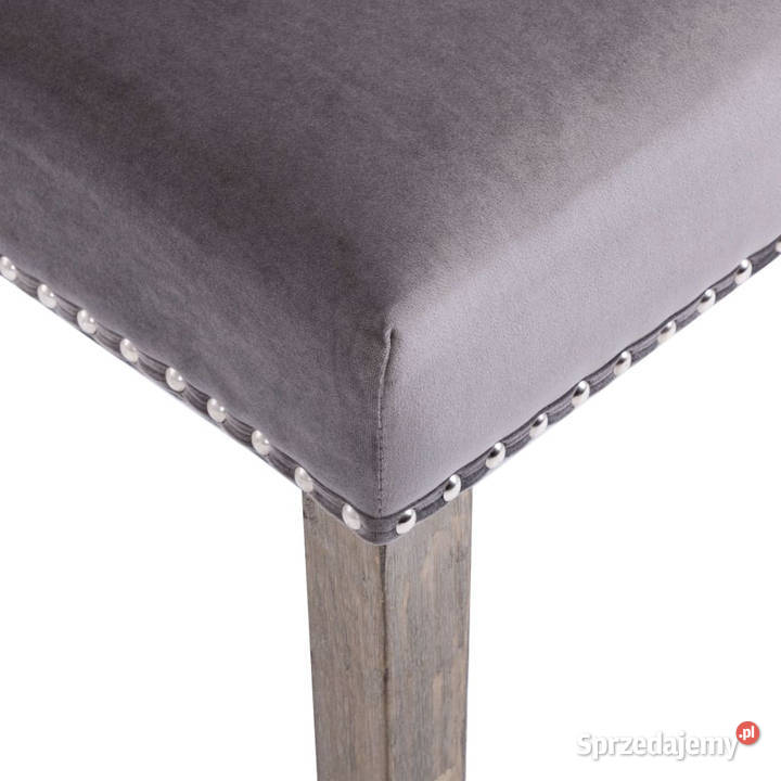 Krzesło stołowe szare obite aksamitem WM287951 Warszawa sprzedam