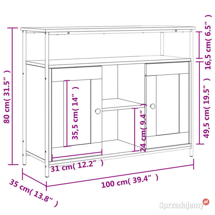 Szafka dąb sonoma 100x35x80 materiał sprzedam