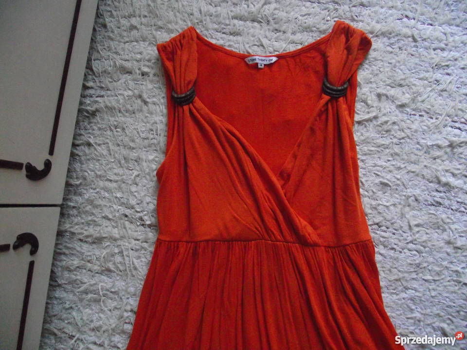 STORE TWENTY ONE POMARAŃCZOWA LETNIA SUKIENECZKA Rozmiar 44(XXL) Piła