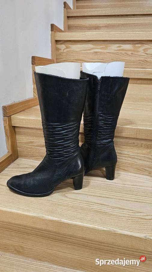 Czarne kozaki skóra naturalna r 37 Davos Gomma małopolskie