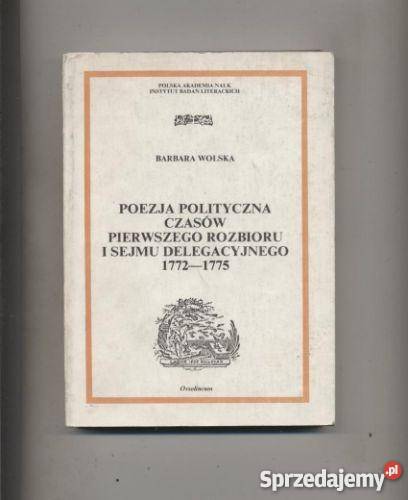 Poezja polityczna czasów pierwszego rozbioru i Szczecin